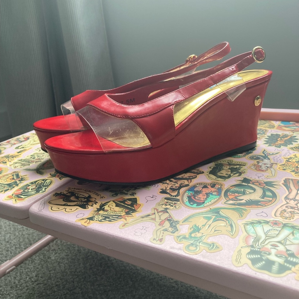Vintage NASCAR Wedge Sandals